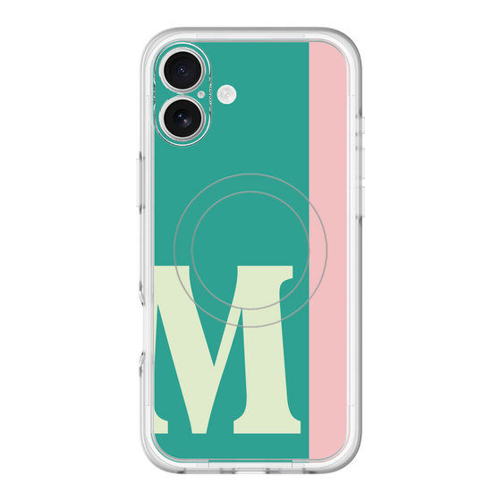 スリムプロテクションプレミアムケース with MagSafe［ オリジナル - initial color line - M green ］
