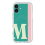 スリムプロテクションプレミアムケース with MagSafe［ オリジナル - initial color line - M green ］