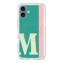 スリムプロテクションプレミアムケース with MagSafe［ オリジナル - initial color line - M green ］