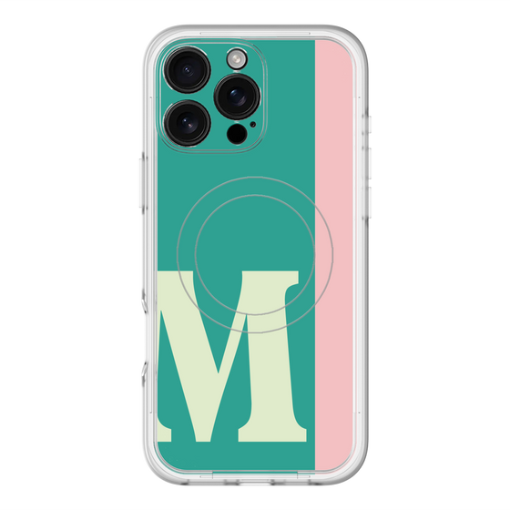 スリムプロテクションプレミアムケース with MagSafe［ オリジナル - initial color line - M green ］