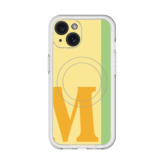 スリムプロテクションプレミアムケース with MagSafe［ オリジナル - initial color line - M yellow ］