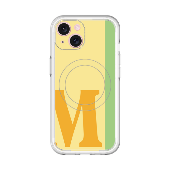 スリムプロテクションプレミアムケース with MagSafe［ オリジナル - initial color line - M yellow ］