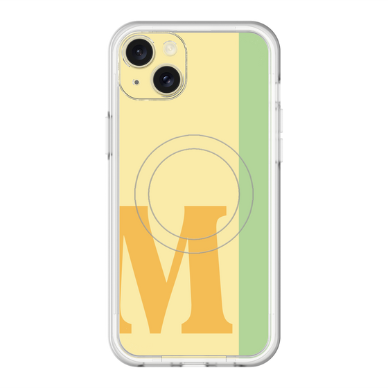 スリムプロテクションプレミアムケース with MagSafe［ オリジナル - initial color line - M yellow ］