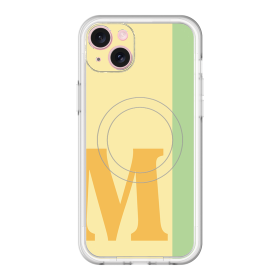 スリムプロテクションプレミアムケース with MagSafe［ オリジナル - initial color line - M yellow ］