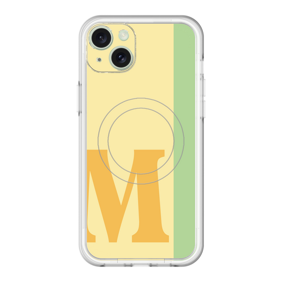 スリムプロテクションプレミアムケース with MagSafe［ オリジナル - initial color line - M yellow ］