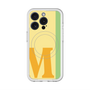 スリムプロテクションプレミアムケース with MagSafe［ オリジナル - initial color line - M yellow ］
