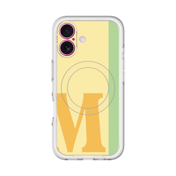 スリムプロテクションプレミアムケース with MagSafe［ オリジナル - initial color line - M yellow ］
