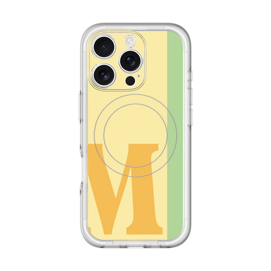 スリムプロテクションプレミアムケース with MagSafe［ オリジナル - initial color line - M yellow ］