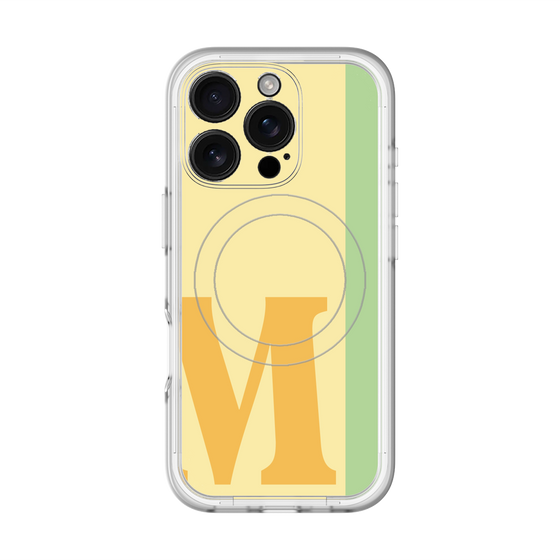 スリムプロテクションプレミアムケース with MagSafe［ オリジナル - initial color line - M yellow ］