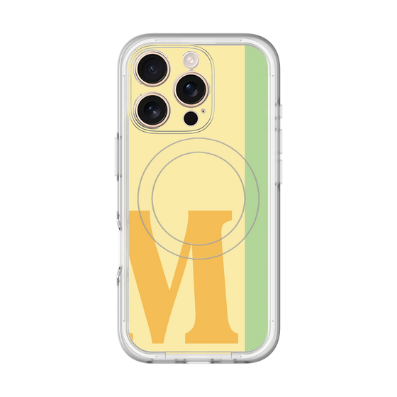 スリムプロテクションプレミアムケース with MagSafe［ オリジナル - initial color line - M yellow ］