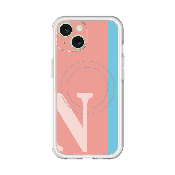 スリムプロテクションプレミアムケース with MagSafe［ オリジナル - initial color line - N pink ］