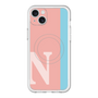 スリムプロテクションプレミアムケース with MagSafe［ オリジナル - initial color line - N pink ］