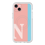 スリムプロテクションプレミアムケース with MagSafe［ オリジナル - initial color line - N pink ］