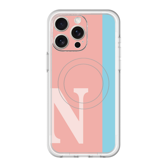スリムプロテクションプレミアムケース with MagSafe［ オリジナル - initial color line - N pink ］