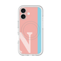 スリムプロテクションプレミアムケース with MagSafe［ オリジナル - initial color line - N pink ］