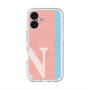 スリムプロテクションプレミアムケース with MagSafe［ オリジナル - initial color line - N pink ］