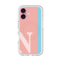 スリムプロテクションプレミアムケース with MagSafe［ オリジナル - initial color line - N pink ］