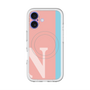 スリムプロテクションプレミアムケース with MagSafe［ オリジナル - initial color line - N pink ］