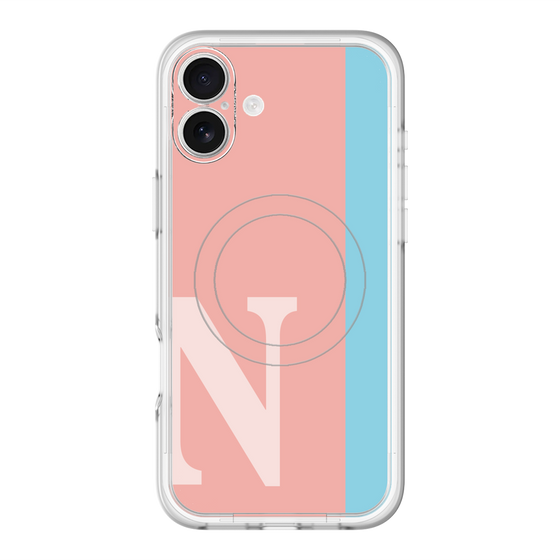 スリムプロテクションプレミアムケース with MagSafe［ オリジナル - initial color line - N pink ］