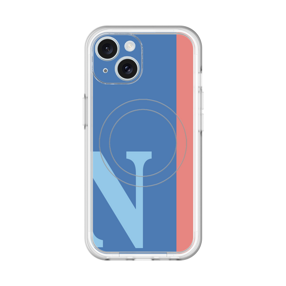 スリムプロテクションプレミアムケース with MagSafe［ オリジナル - initial color line - N blue ］