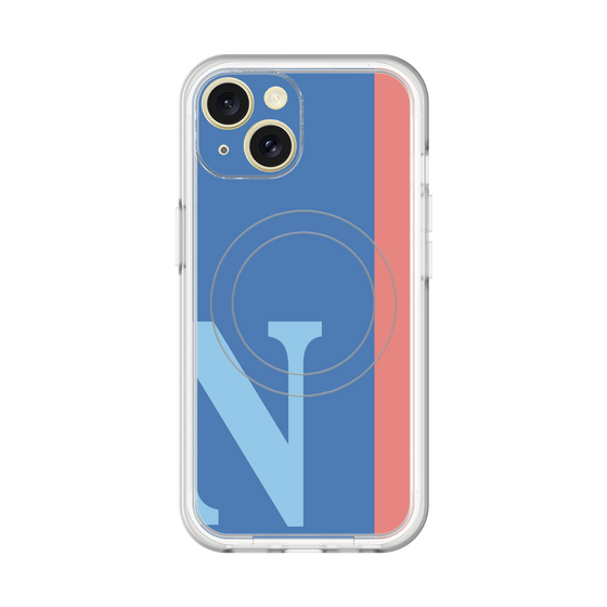 スリムプロテクションプレミアムケース with MagSafe［ オリジナル - initial color line - N blue ］