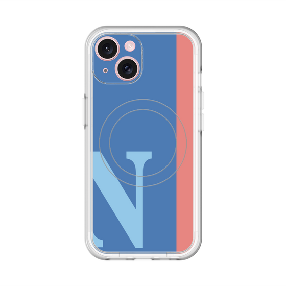 スリムプロテクションプレミアムケース with MagSafe［ オリジナル - initial color line - N blue ］