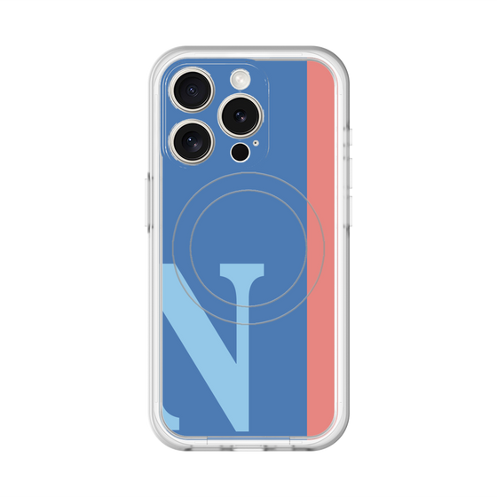 スリムプロテクションプレミアムケース with MagSafe［ オリジナル - initial color line - N blue ］