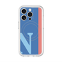 スリムプロテクションプレミアムケース with MagSafe［ オリジナル - initial color line - N blue ］