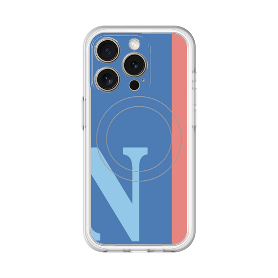 スリムプロテクションプレミアムケース with MagSafe［ オリジナル - initial color line - N blue ］