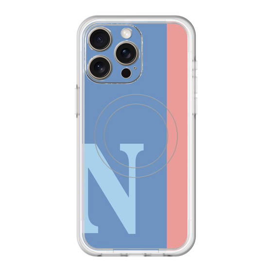 スリムプロテクションプレミアムケース with MagSafe［ オリジナル - initial color line - N blue ］