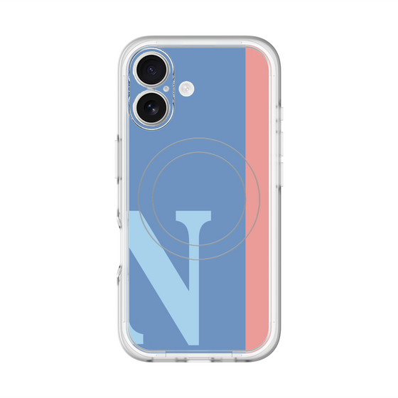 スリムプロテクションプレミアムケース with MagSafe［ オリジナル - initial color line - N blue ］