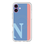 スリムプロテクションプレミアムケース with MagSafe［ オリジナル - initial color line - N blue ］