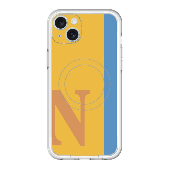 スリムプロテクションプレミアムケース with MagSafe［ オリジナル - initial color line - N orange ］