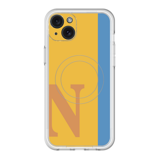 スリムプロテクションプレミアムケース with MagSafe［ オリジナル - initial color line - N orange ］