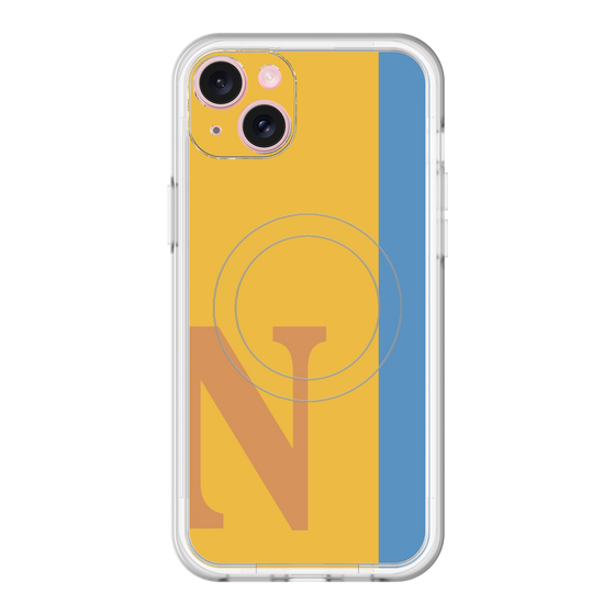 スリムプロテクションプレミアムケース with MagSafe［ オリジナル - initial color line - N orange ］