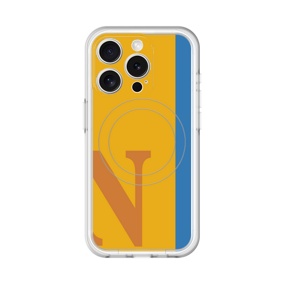 スリムプロテクションプレミアムケース with MagSafe［ オリジナル - initial color line - N orange ］