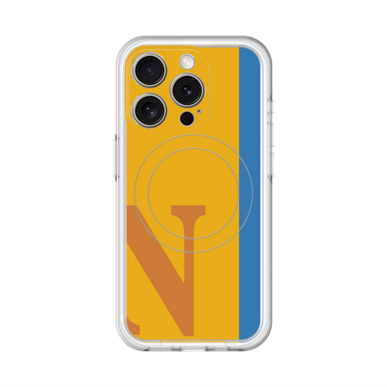 スリムプロテクションプレミアムケース with MagSafe［ オリジナル - initial color line - N orange ］