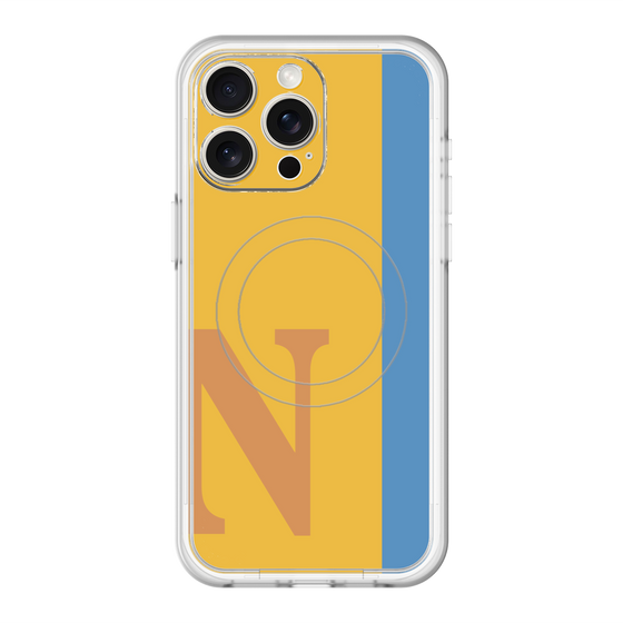 スリムプロテクションプレミアムケース with MagSafe［ オリジナル - initial color line - N orange ］