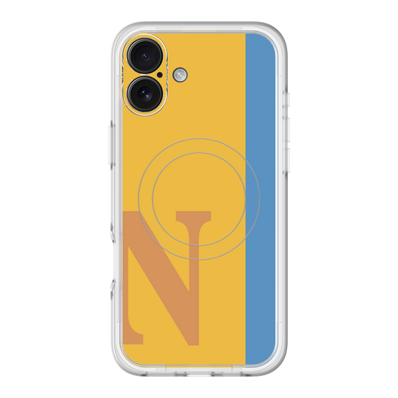 スリムプロテクションプレミアムケース with MagSafe［ オリジナル - initial color line - N orange ］