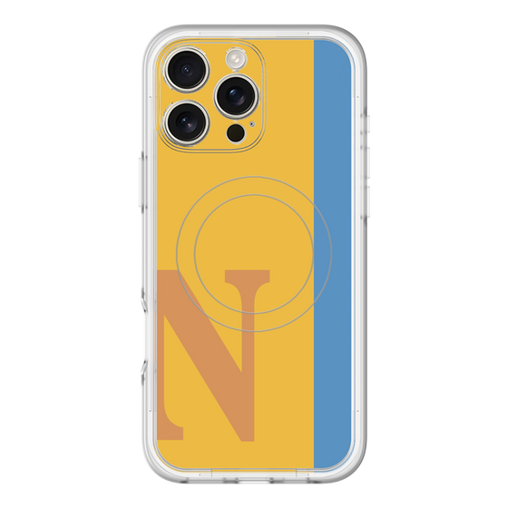 スリムプロテクションプレミアムケース with MagSafe［ オリジナル - initial color line - N orange ］