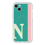 スリムプロテクションプレミアムケース with MagSafe［ オリジナル - initial color line - N green ］