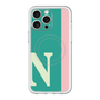 スリムプロテクションプレミアムケース with MagSafe［ オリジナル - initial color line - N green ］