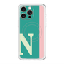 スリムプロテクションプレミアムケース with MagSafe［ オリジナル - initial color line - N green ］