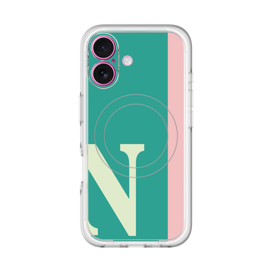 スリムプロテクションプレミアムケース with MagSafe［ オリジナル - initial color line - N green ］