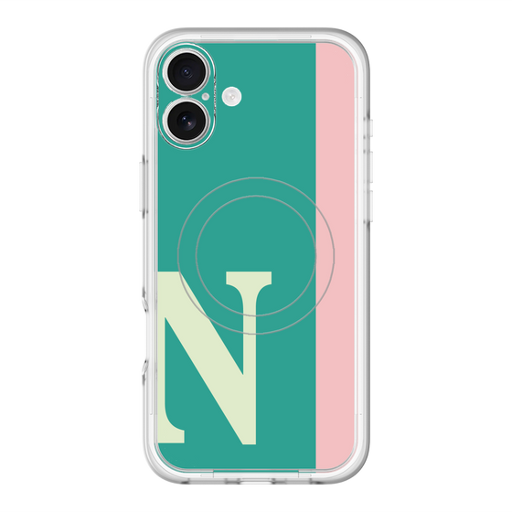 スリムプロテクションプレミアムケース with MagSafe［ オリジナル - initial color line - N green ］