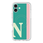 スリムプロテクションプレミアムケース with MagSafe［ オリジナル - initial color line - N green ］