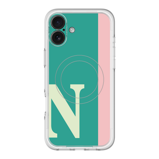 スリムプロテクションプレミアムケース with MagSafe［ オリジナル - initial color line - N green ］