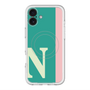 スリムプロテクションプレミアムケース with MagSafe［ オリジナル - initial color line - N green ］
