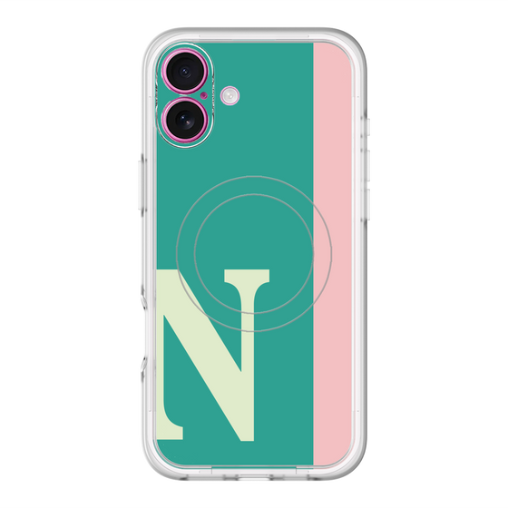 スリムプロテクションプレミアムケース with MagSafe［ オリジナル - initial color line - N green ］
