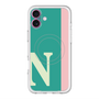 スリムプロテクションプレミアムケース with MagSafe［ オリジナル - initial color line - N green ］